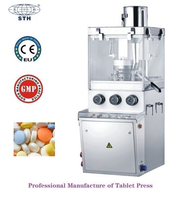 China Geometrical Shape Rotary Tablet Press Machine 50KN Button Control supplier