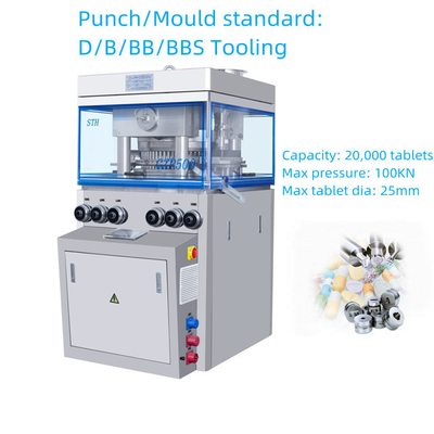 China Multiple Punch Tooling High Speed Tablet Press Machine D / B Type Force feeding supplier