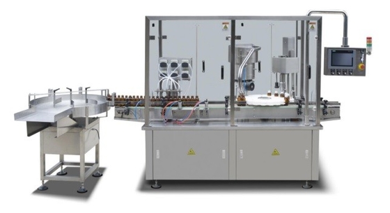 China Automatic 100ml Bottle Liquid Filling Capping Machine For Pharmaceutical Packaging supplier