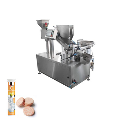 China Automatic Plastic Tube Filling Packing Machine For Dia 20 - 25mm Effervescent Tablet supplier