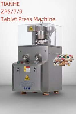 China TIANHE 5/7/9 Round  Shape Cleaning Effervescent Lab Tablet Press Machine supplier