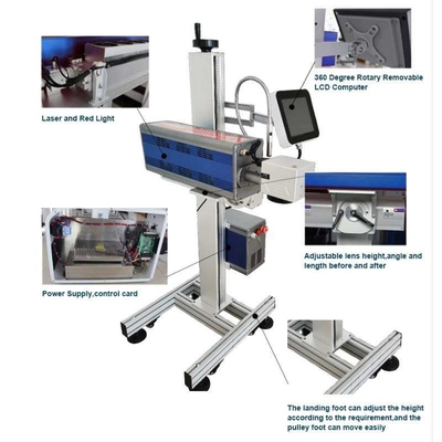 TIANHE 30W CO2 Fly Laser Marking Machine, Laser Coding Machine For Bottle Jar Tank supplier